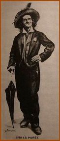 ...легендарный парижский бомж (клошар), приятель Верлена и отец владельца кабаре «Чёрный кот», рисунок Грасс-Мика (начало 1890-х)...