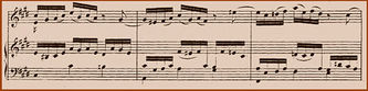 ...приведу ещё один пример „пунктирной мелодии“, просто из-за его волшебной красоты: из Сонаты для скрипки и чембало ми-мажор, Adagio ma non tanto...